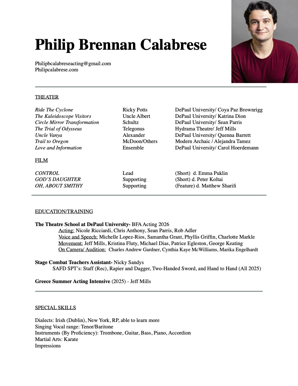 Philip Calabrese Resume